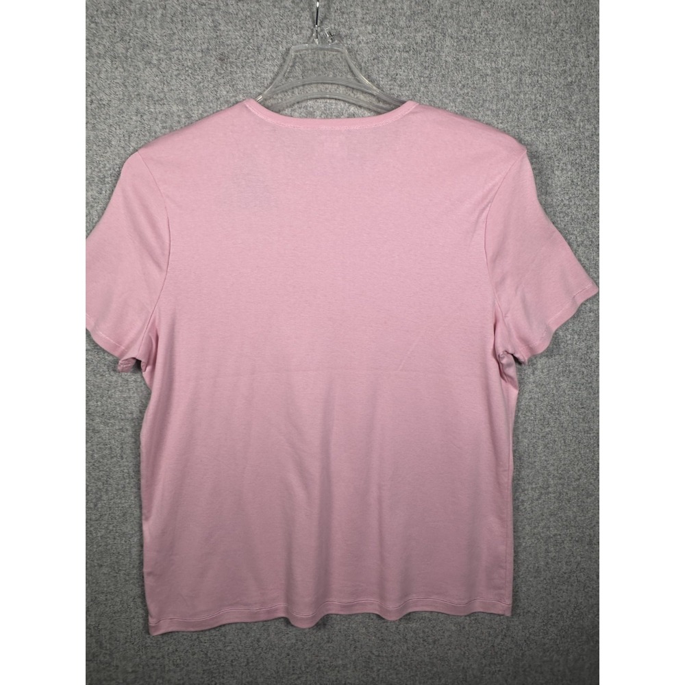 NWT Jones New York Sport XXL Women Top Pink Tee Short Sleeve Basic Solid Cotton - Picture 11 of 11